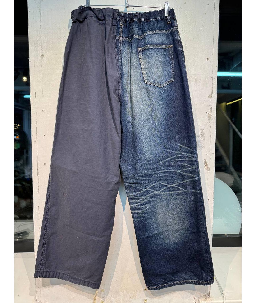 MAISON MIHARA YASUHIRO Темно-синие хлопковые джинсы, фото 2