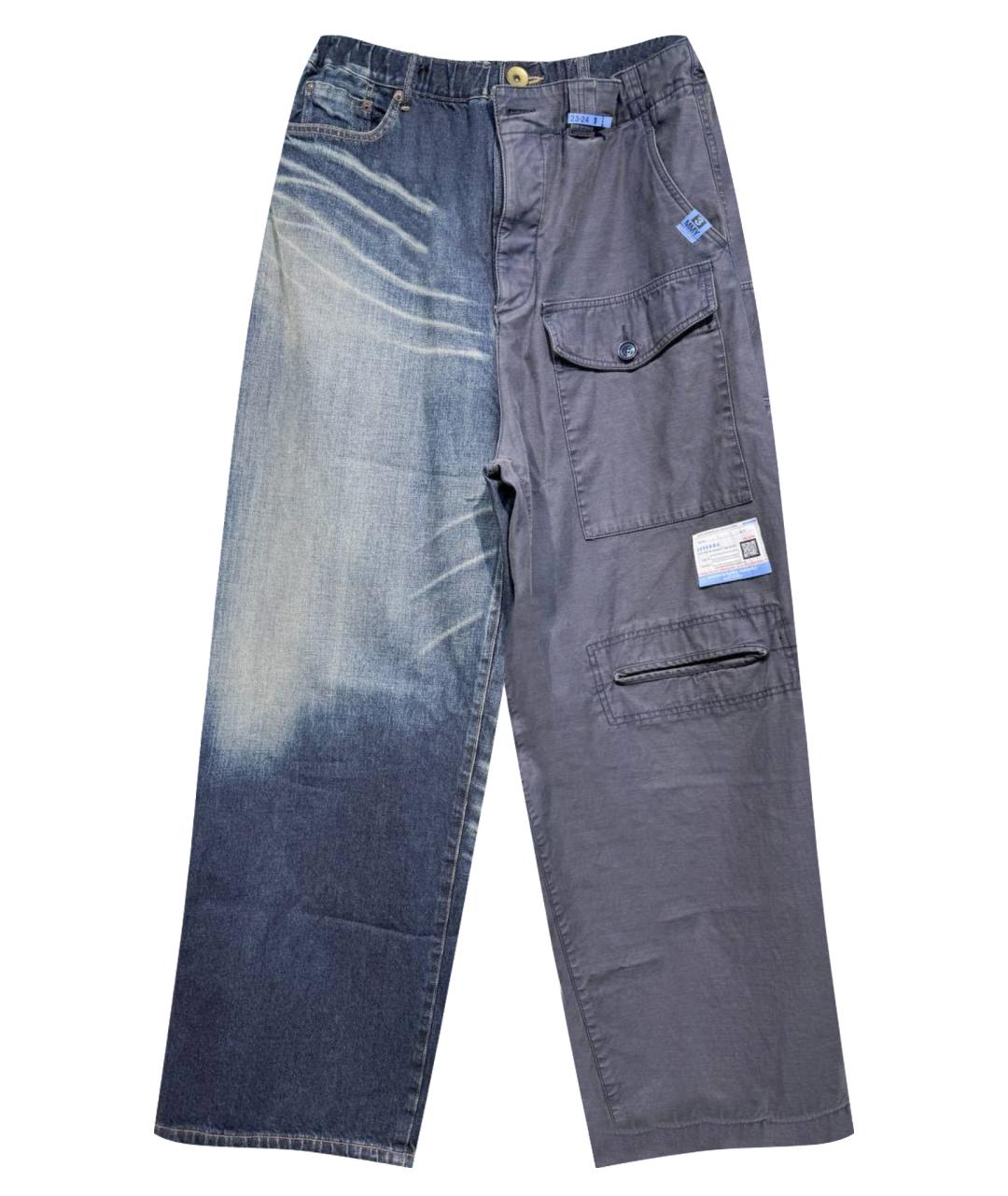 MAISON MIHARA YASUHIRO Темно-синие хлопковые джинсы, фото 1