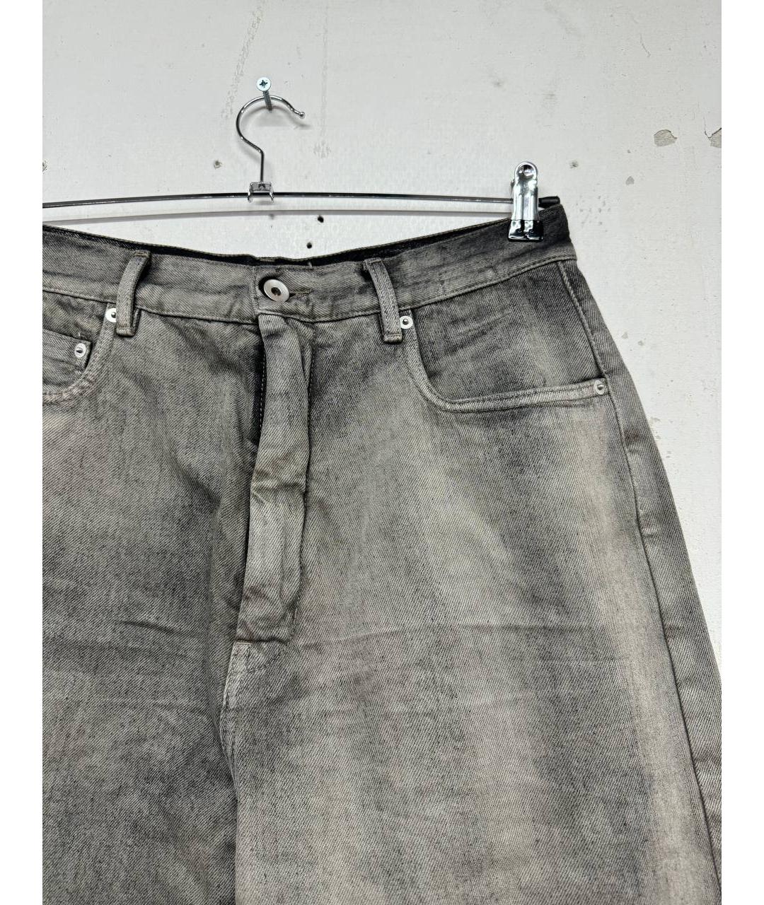 RICK OWENS DRKSHDW Антрацитовые хлопковые джинсы, фото 3
