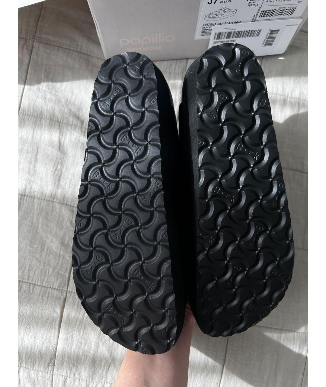 BIRKENSTOCK Черные кожаные сандалии, фото 4