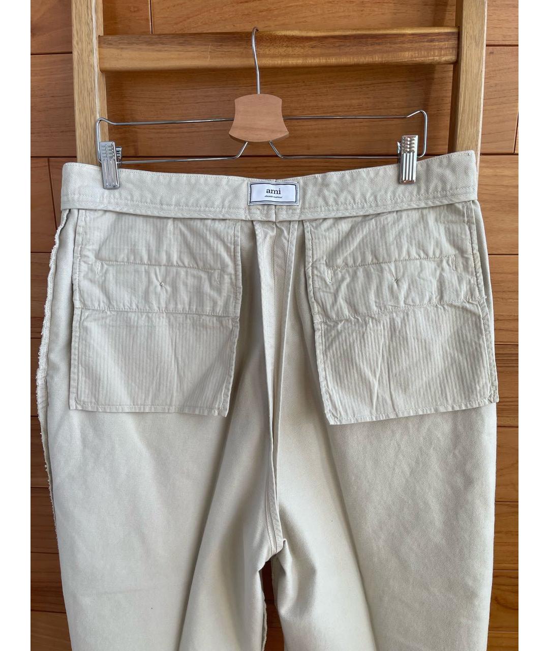 AMI ALEXANDRE MATTIUSSI Белые хлопковые брюки чинос, фото 8