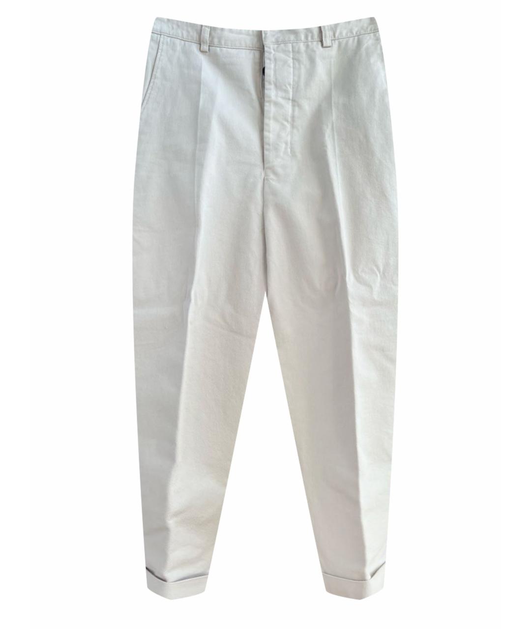 AMI ALEXANDRE MATTIUSSI Белые хлопковые брюки чинос, фото 1