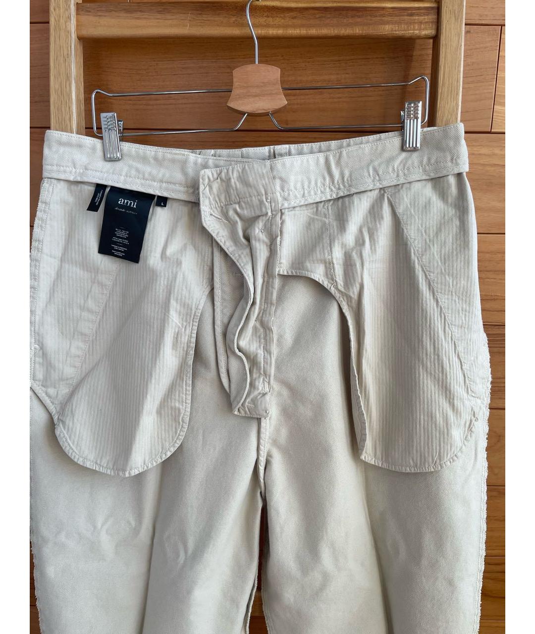 AMI ALEXANDRE MATTIUSSI Белые хлопковые брюки чинос, фото 3