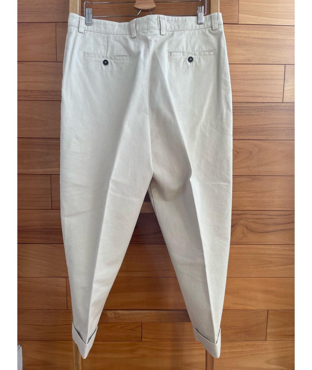 AMI ALEXANDRE MATTIUSSI Белые хлопковые брюки чинос, фото 2
