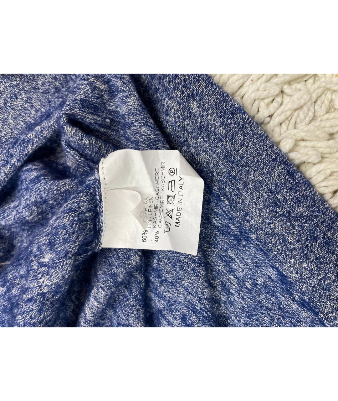 CORNELIANI Синий кашемировый джемпер / свитер, фото 2