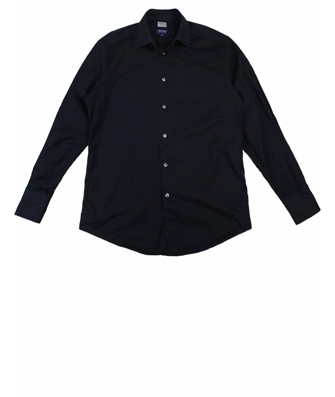 KENZO Черная хлопковая классическая рубашка, фото 1