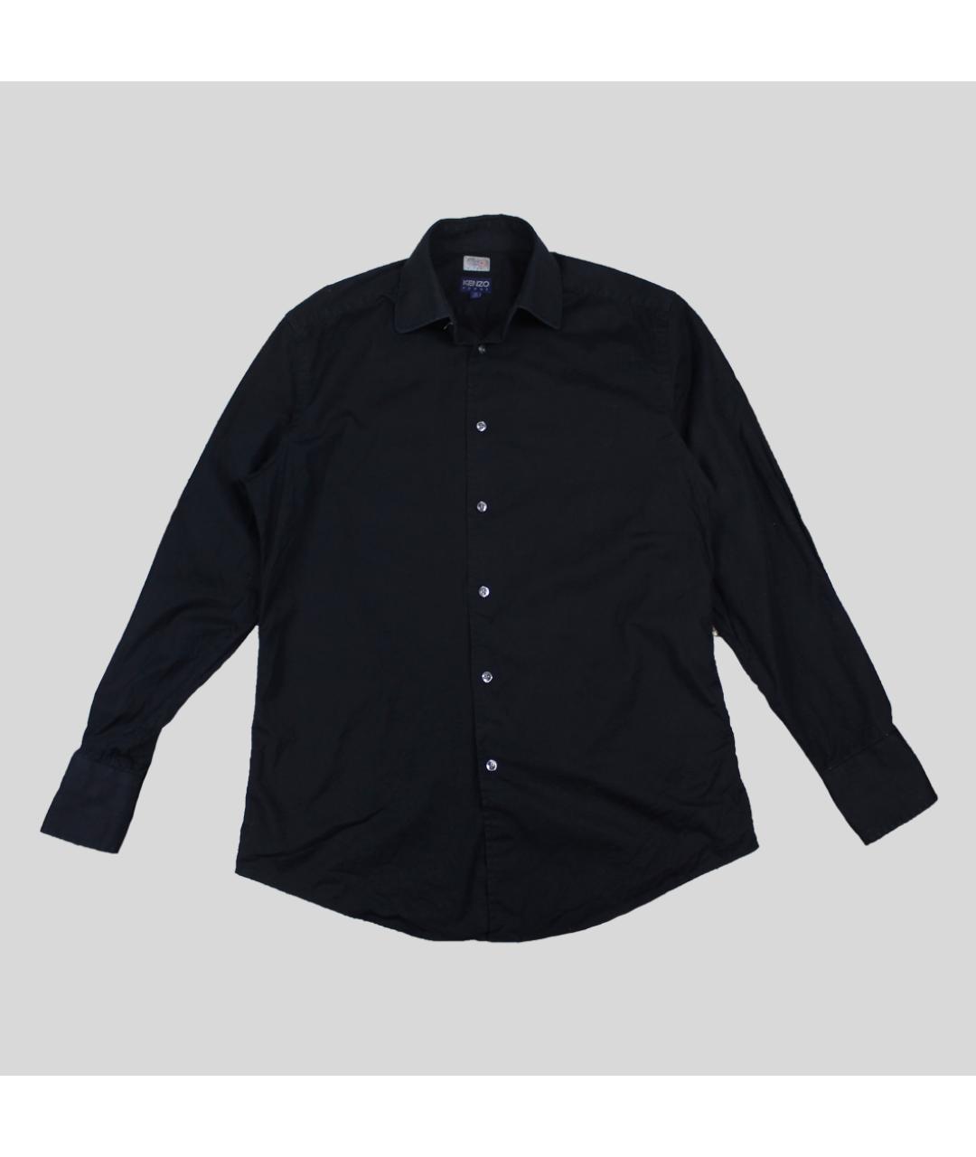 KENZO Черная хлопковая классическая рубашка, фото 3