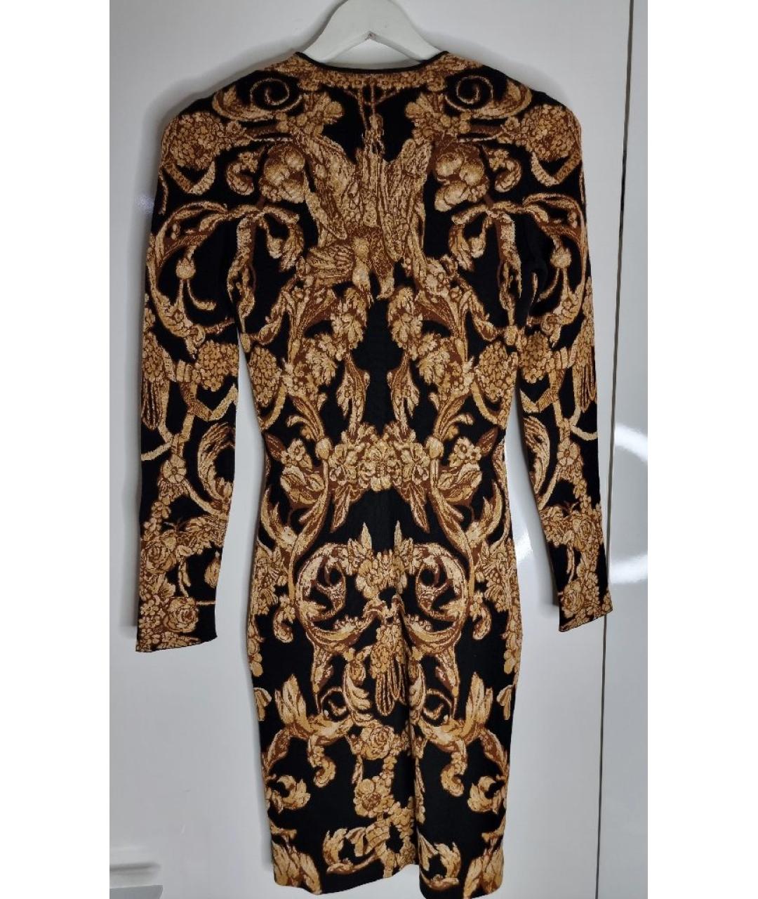ALEXANDER MCQUEEN Мульти шерстяное повседневное платье, фото 2
