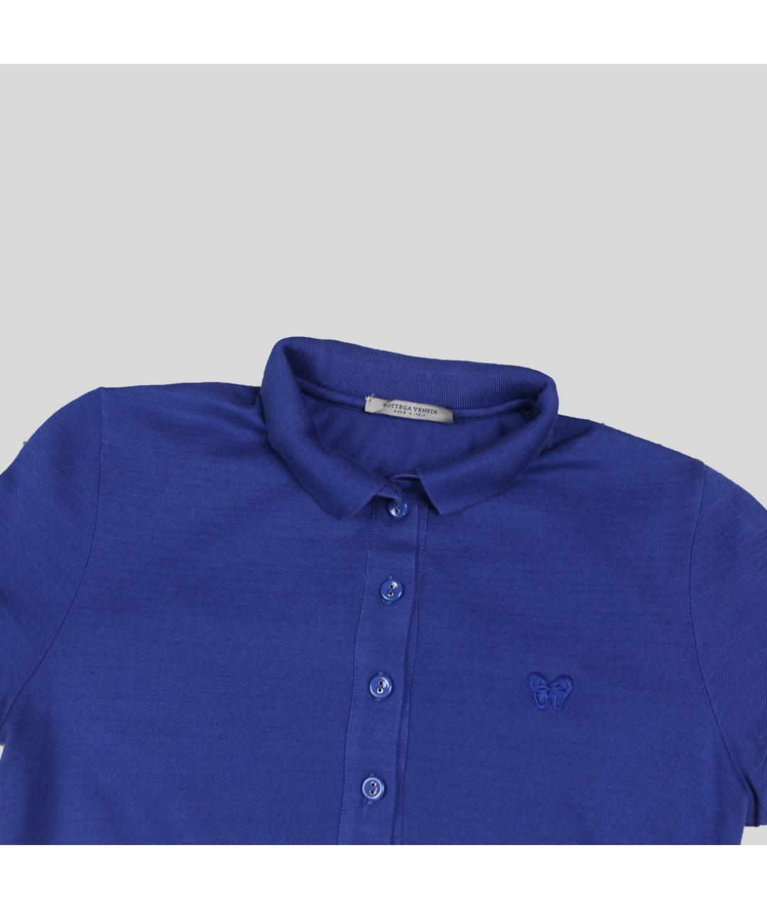 BOTTEGA VENETA Синяя хлопковая футболка, фото 2