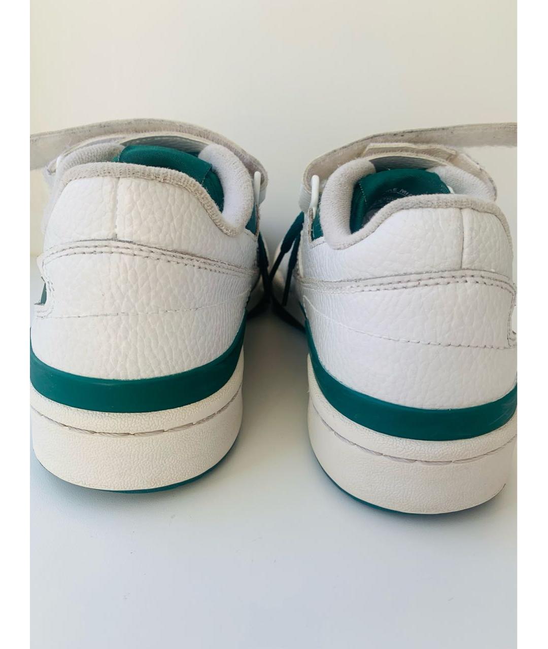 ADIDAS Зеленые кожаные низкие кроссовки / кеды, фото 4