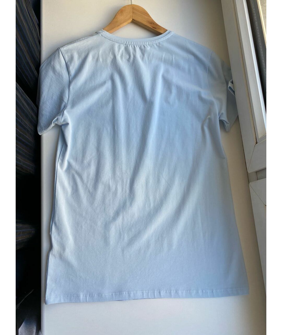 ROBERTO CAVALLI Голубая хлопковая футболка, фото 5