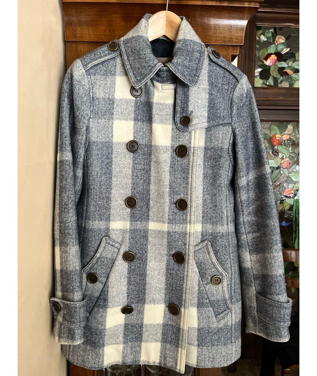 BURBERRY Мульти шерстяное пальто, фото 9