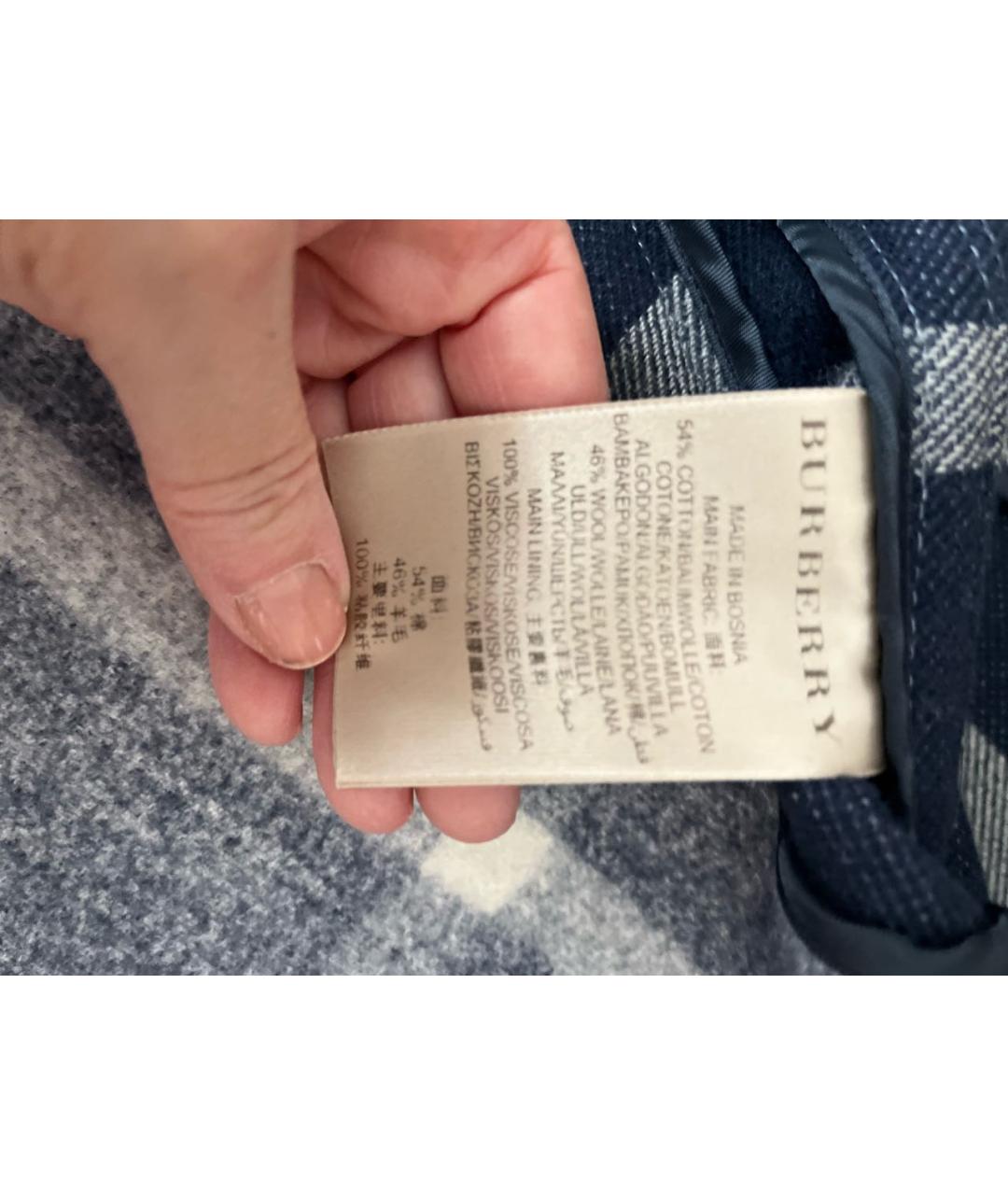 BURBERRY Мульти шерстяное пальто, фото 7