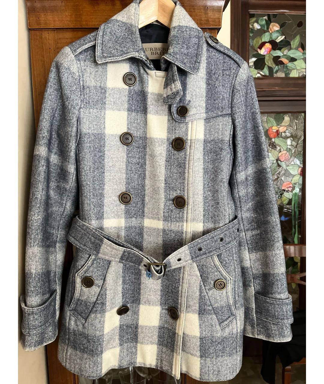 BURBERRY Мульти шерстяное пальто, фото 5