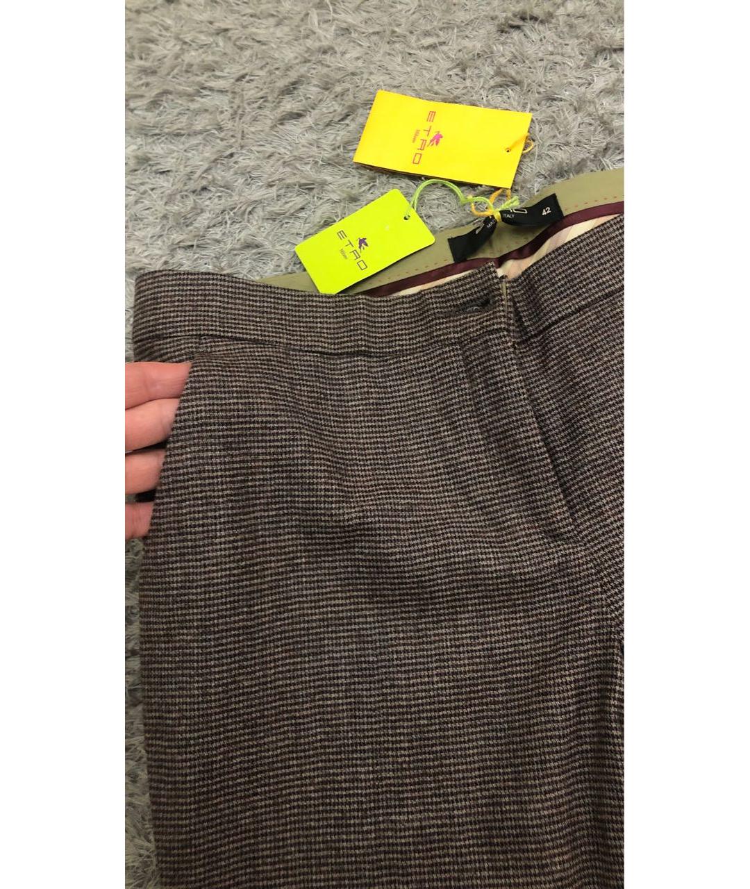ETRO Коричневые прямые брюки, фото 3