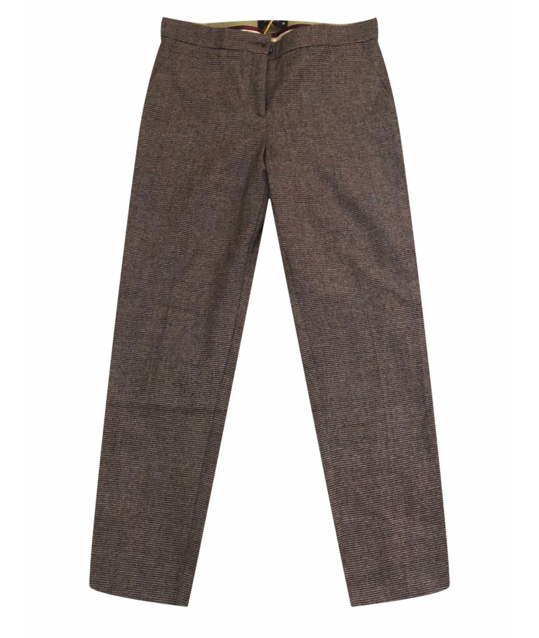 ETRO Коричневые прямые брюки, фото 1