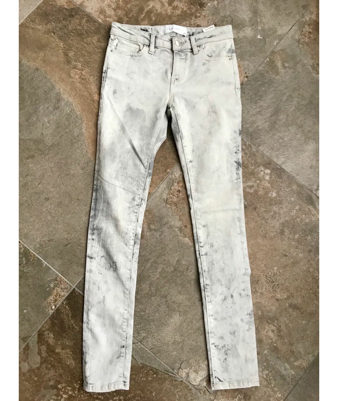 IRO Серые хлопко-эластановые джинсы слим, фото 5