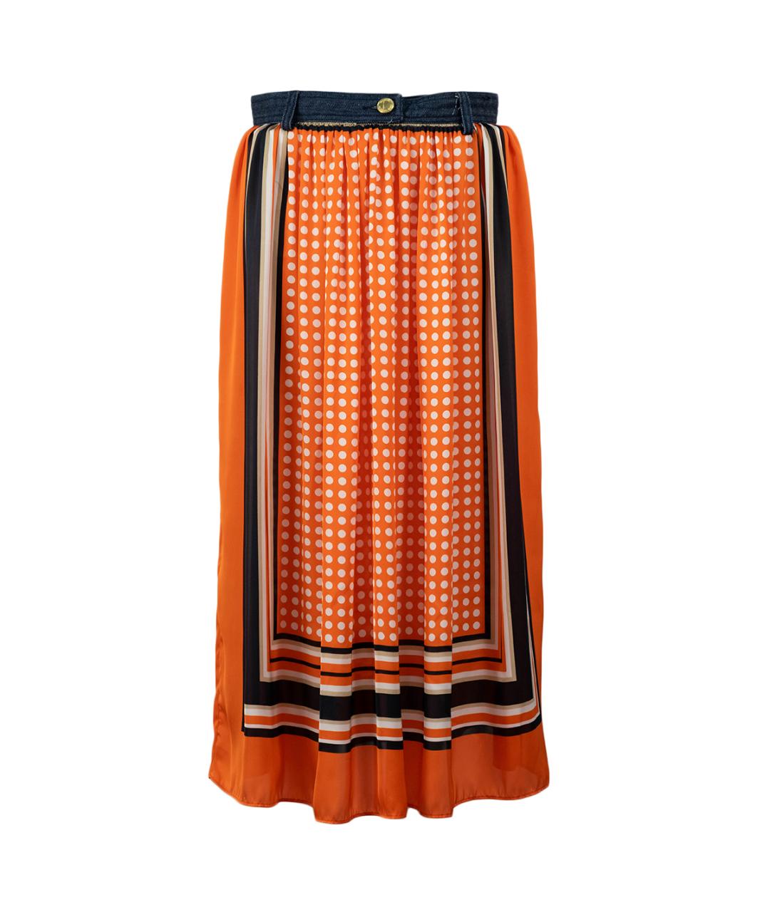 MICHAEL MICHAEL KORS Оранжевая полиэстеровая юбка миди, фото 6