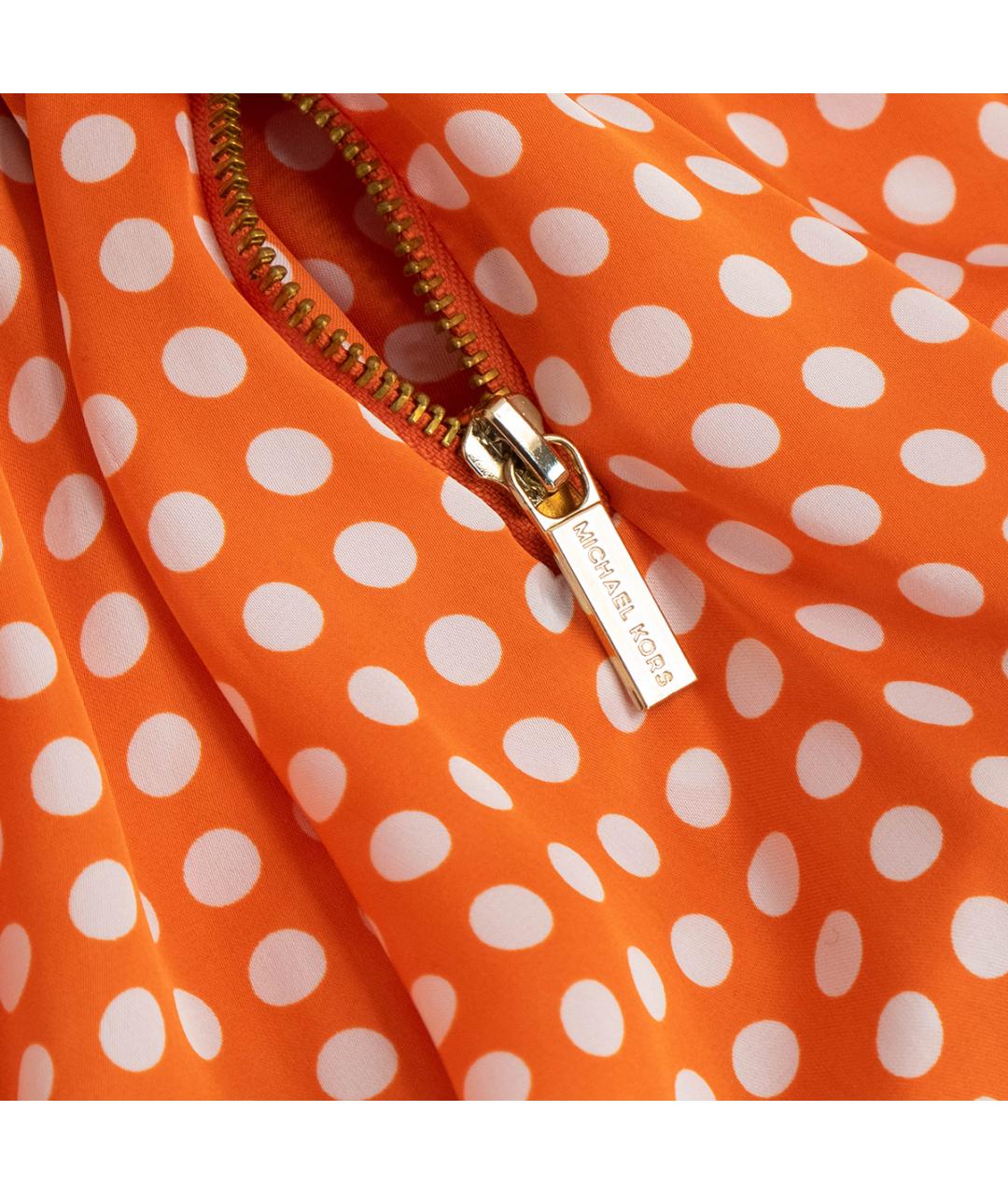 MICHAEL MICHAEL KORS Оранжевая полиэстеровая юбка миди, фото 5