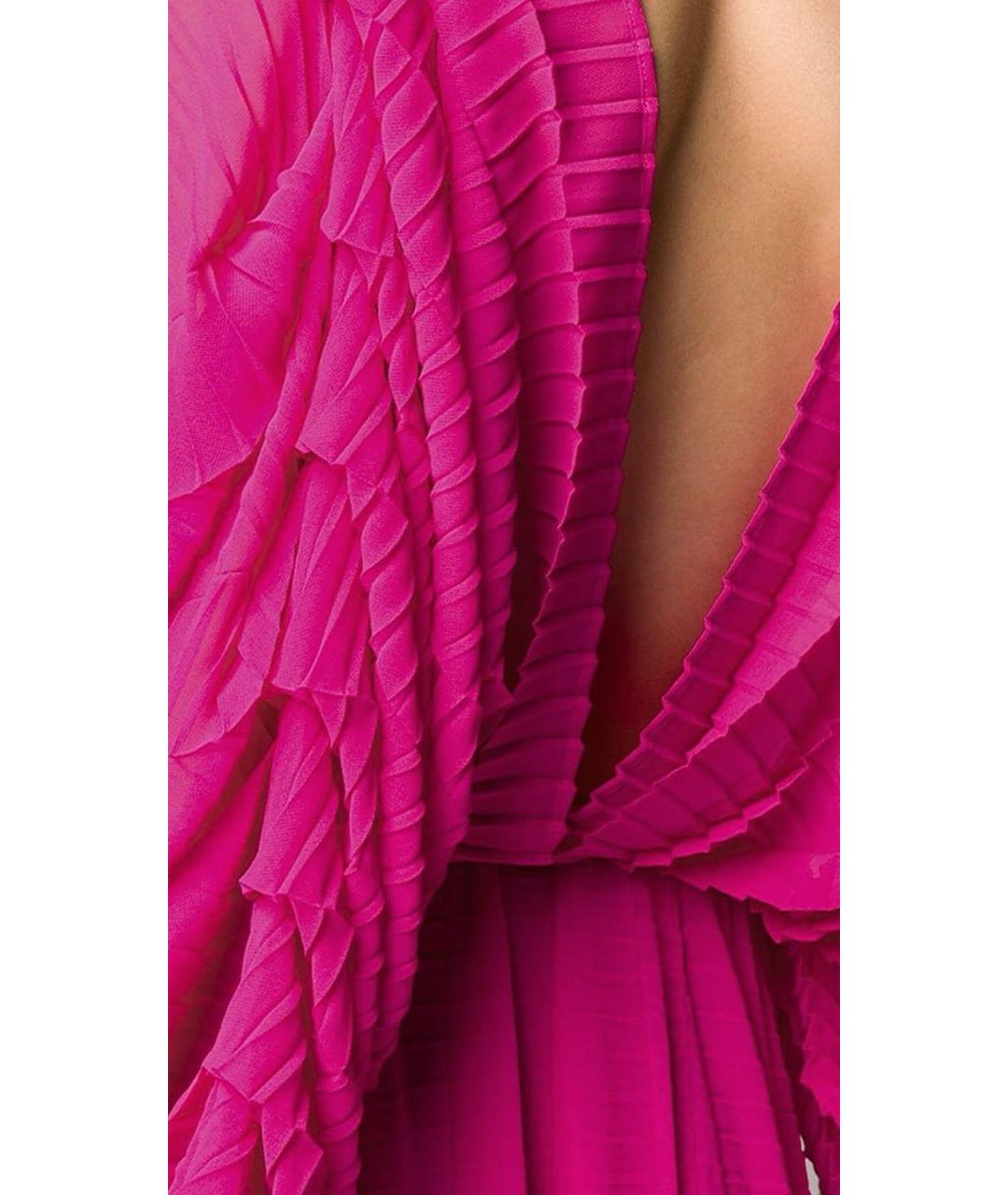 MSGM Фуксия полиэстеровое вечернее платье, фото 4