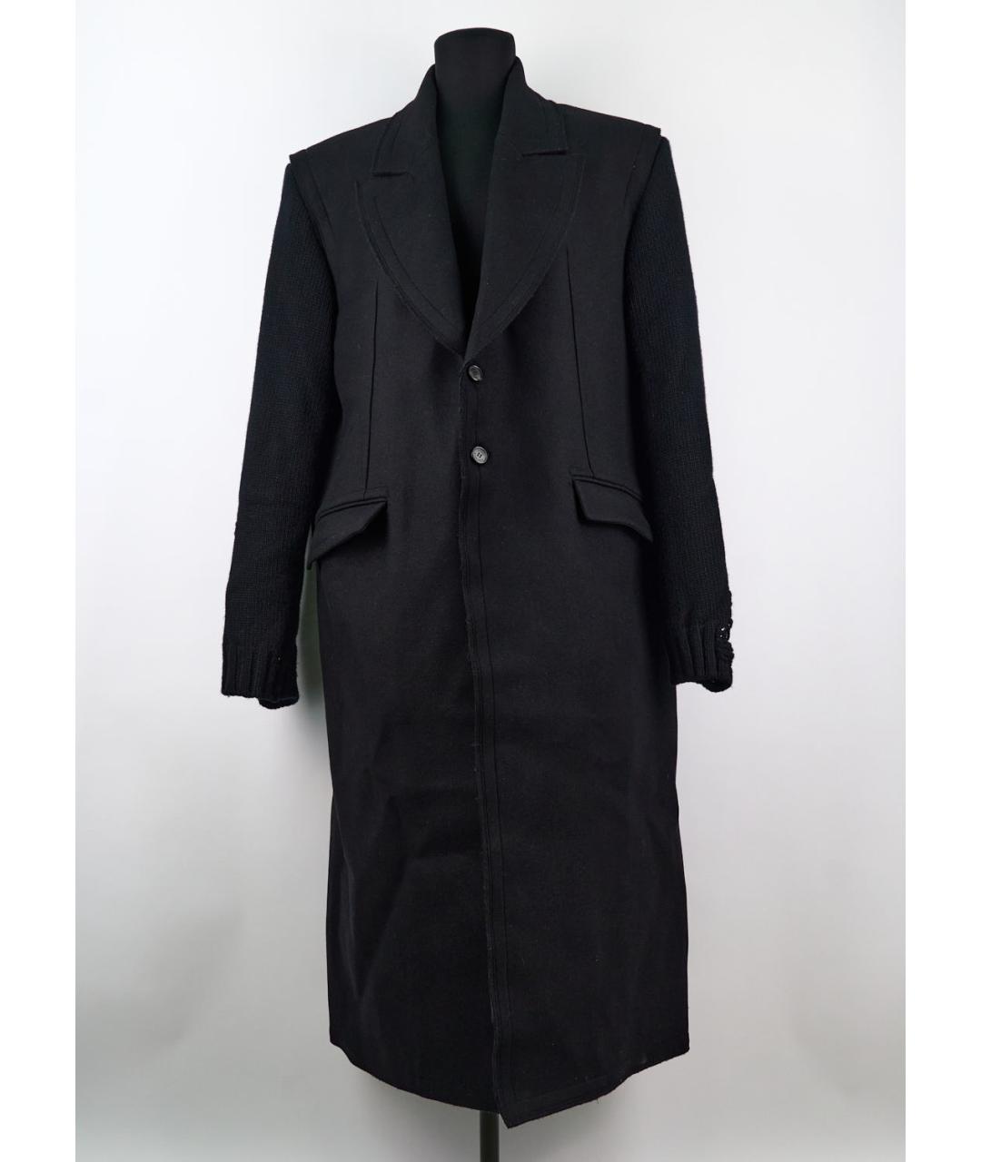ISABEL BENENATO Черное шерстяное пальто, фото 6