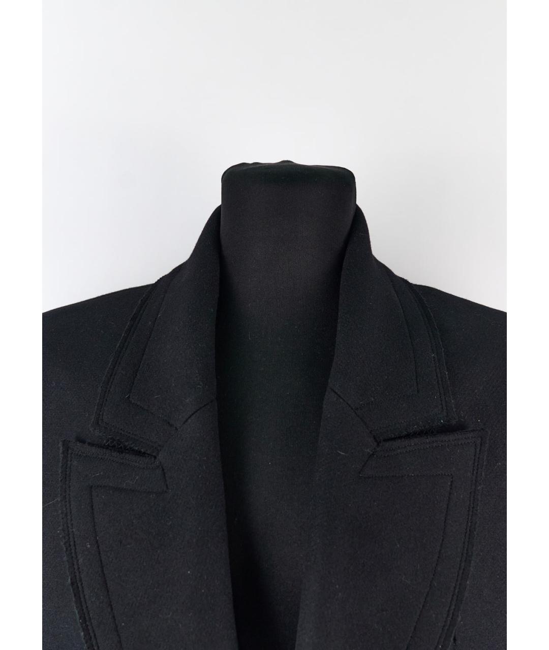 ISABEL BENENATO Черное шерстяное пальто, фото 4