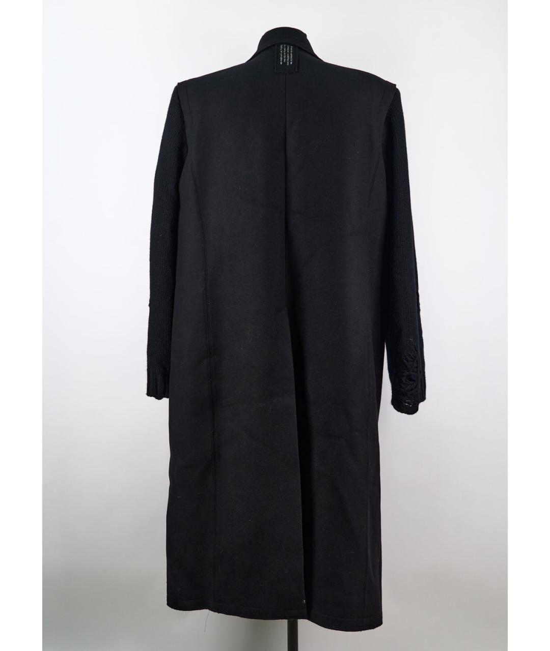 ISABEL BENENATO Черное шерстяное пальто, фото 2