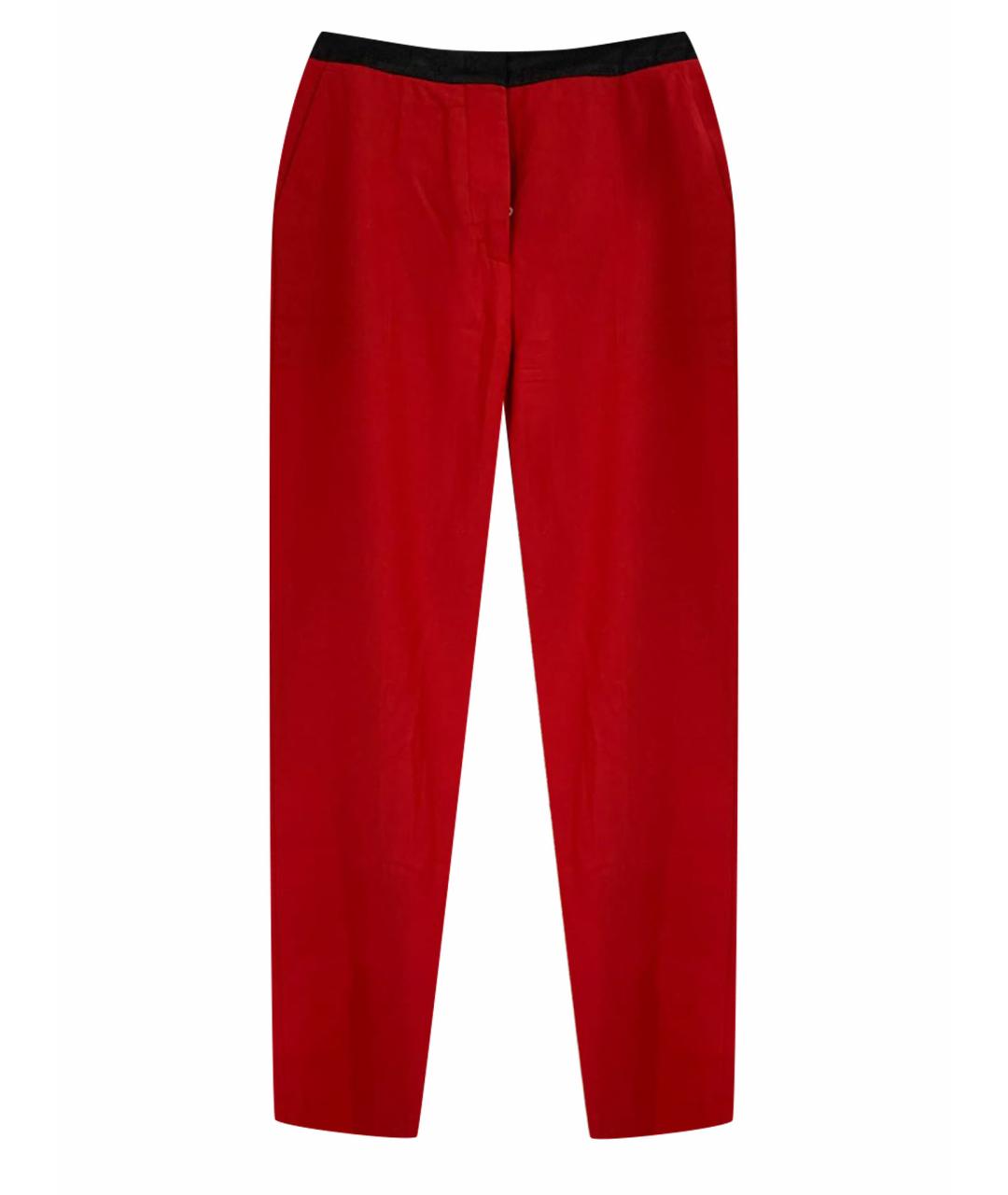 DEREK LAM Красные прямые брюки, фото 1