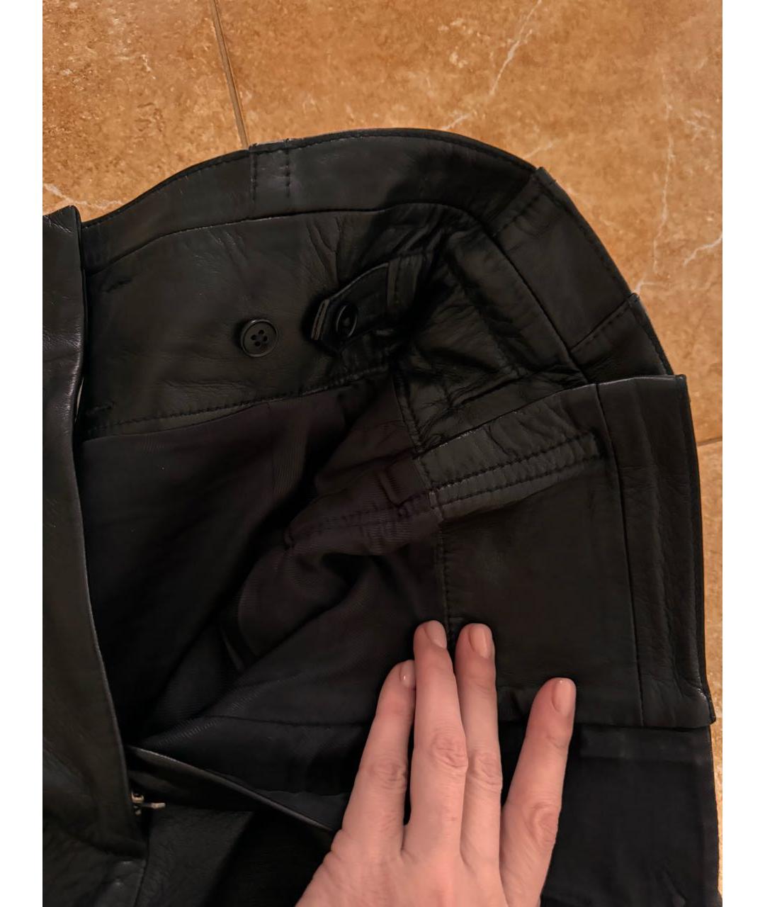 3.1 PHILLIP LIM Черные кожаные шорты, фото 6