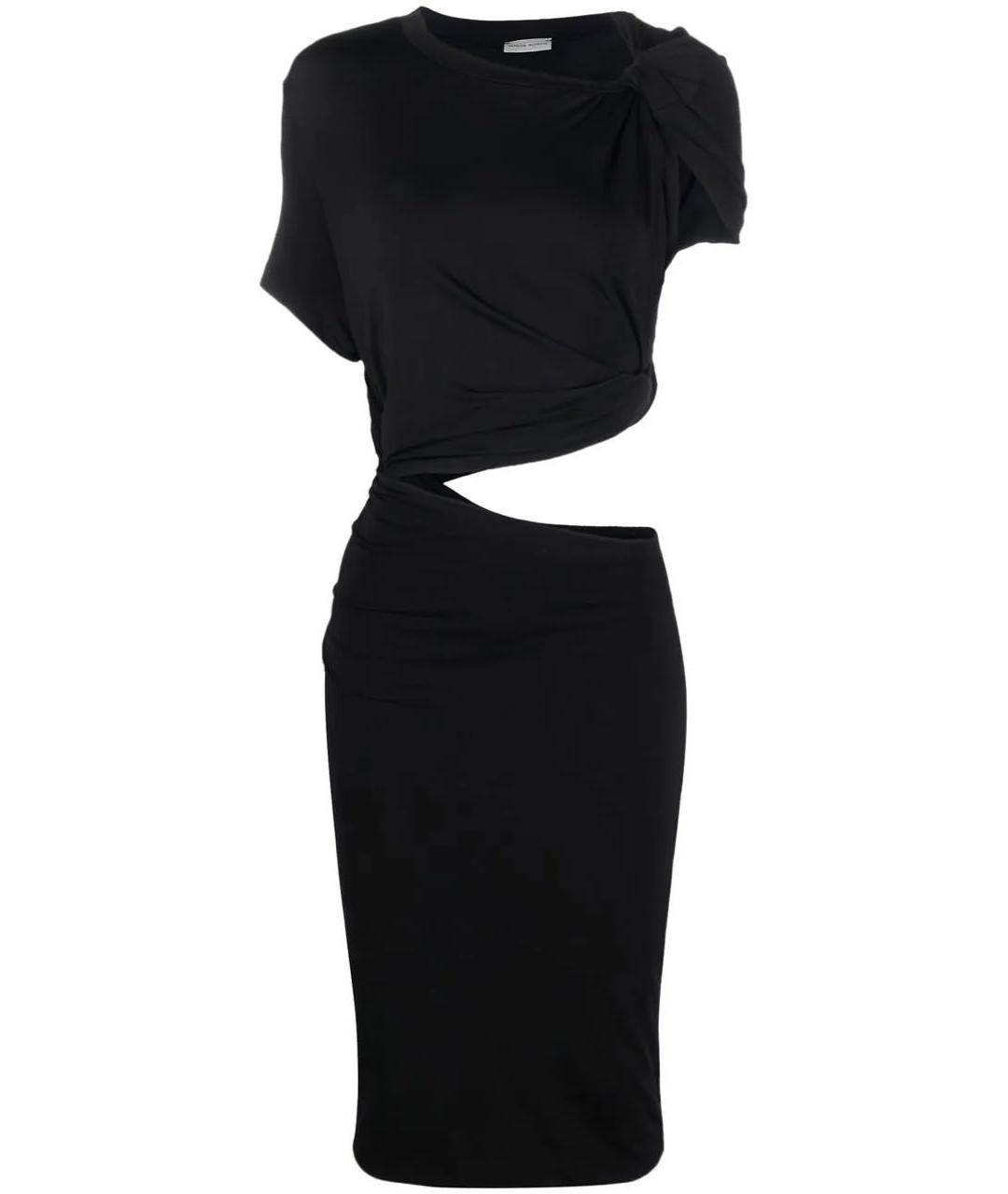 MAGDA BUTRYM Черное вискозное повседневное платье, фото 4