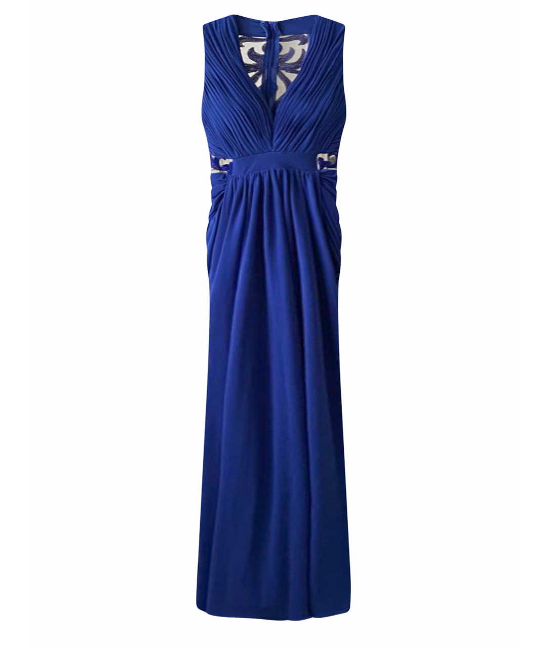 JOVANI Синее кружевное вечернее платье, фото 1
