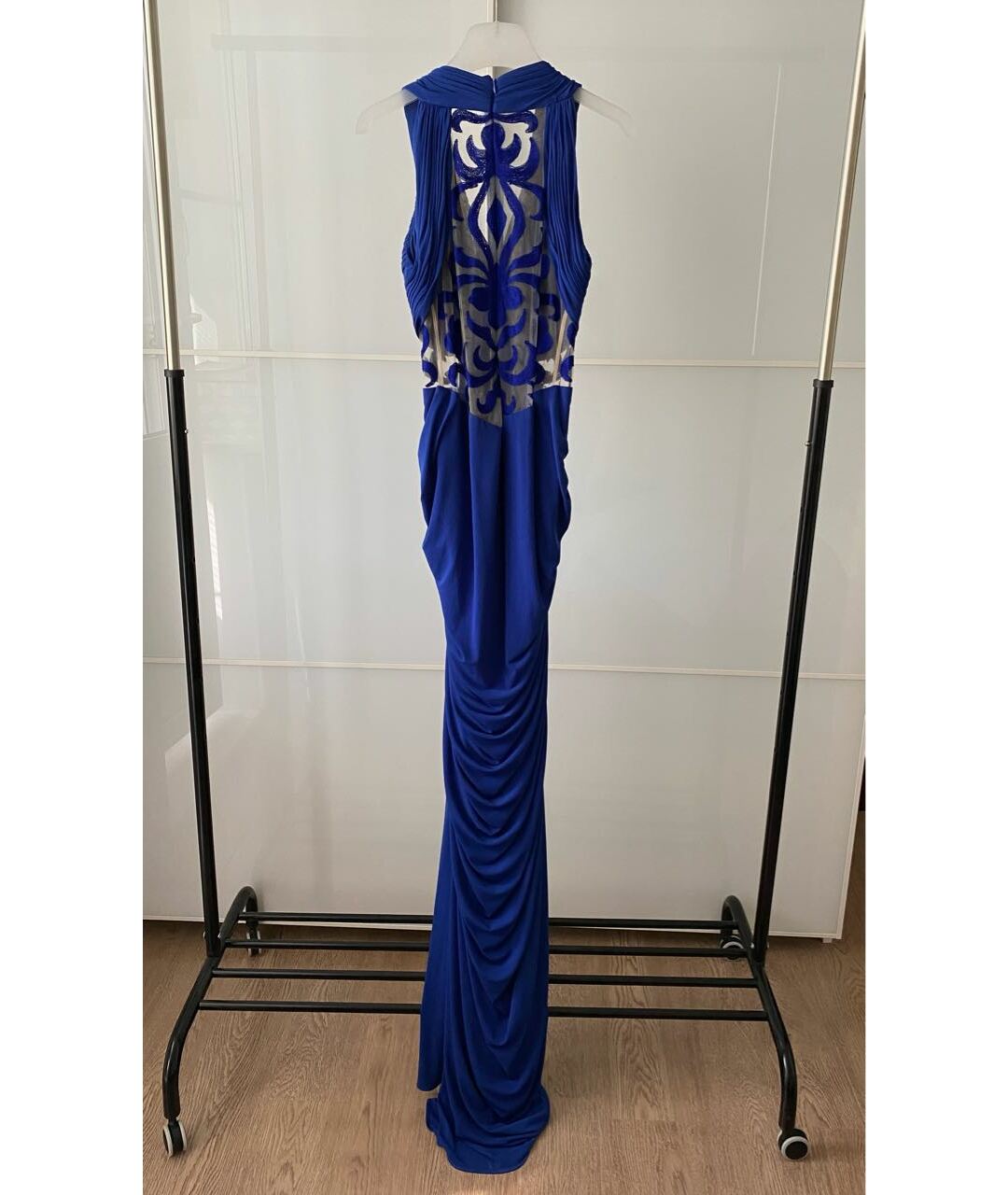 JOVANI Синее кружевное вечернее платье, фото 2