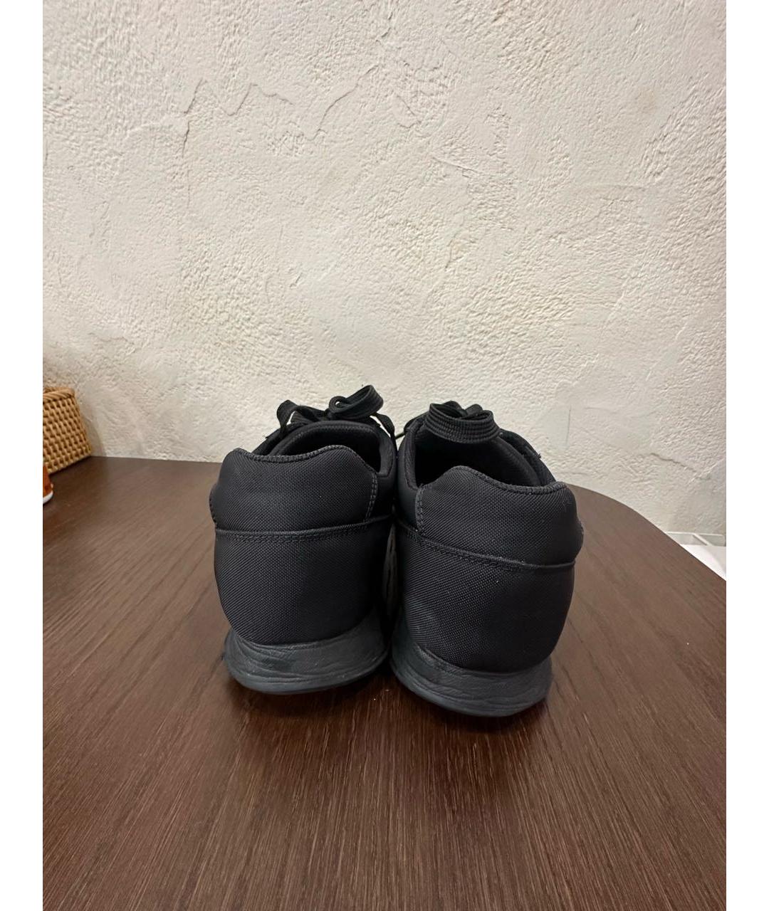 PRADA Черные текстильные низкие кроссовки / кеды, фото 4