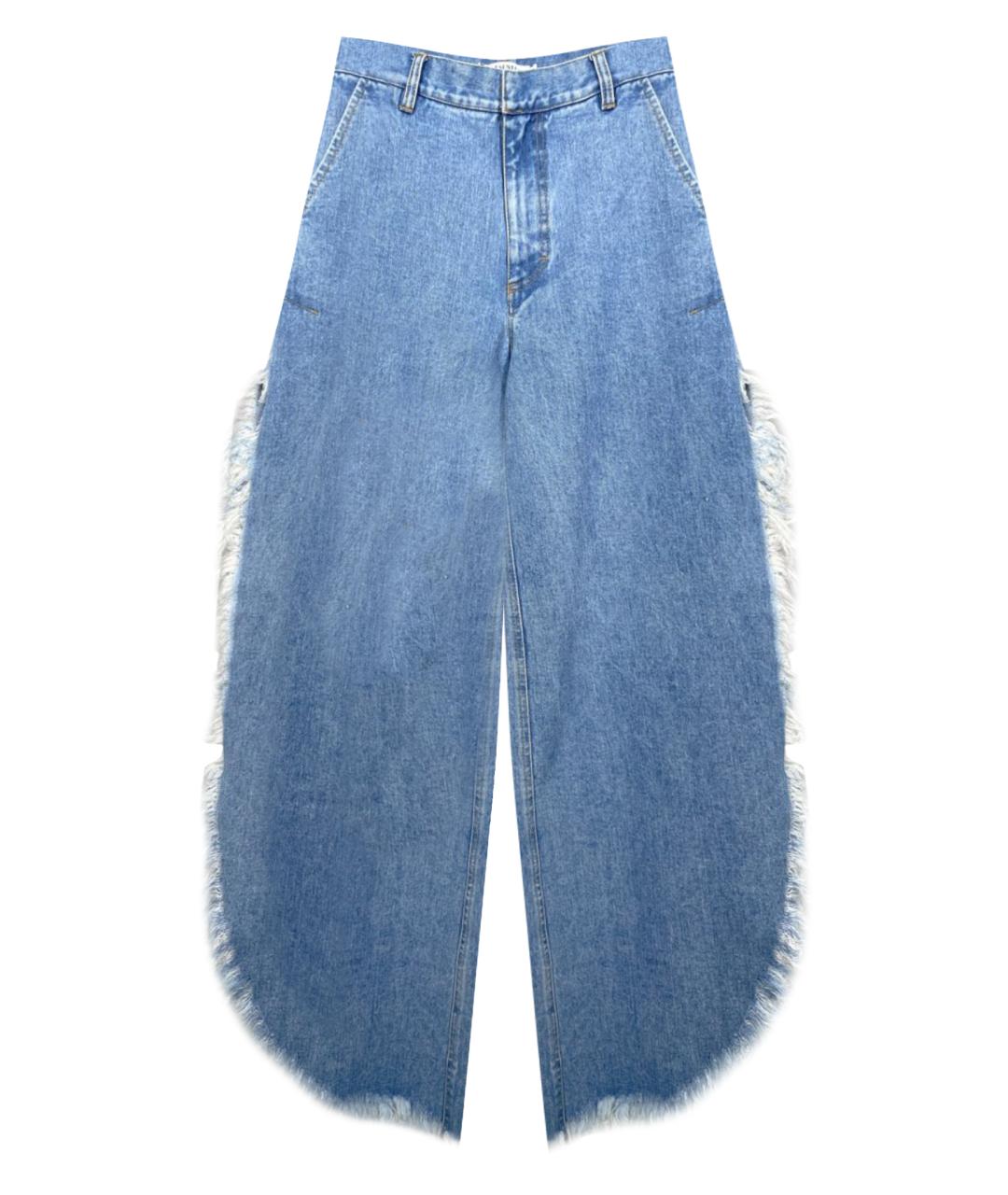 KSENIA SCHNAIDER Голубые хлопковые прямые джинсы, фото 1