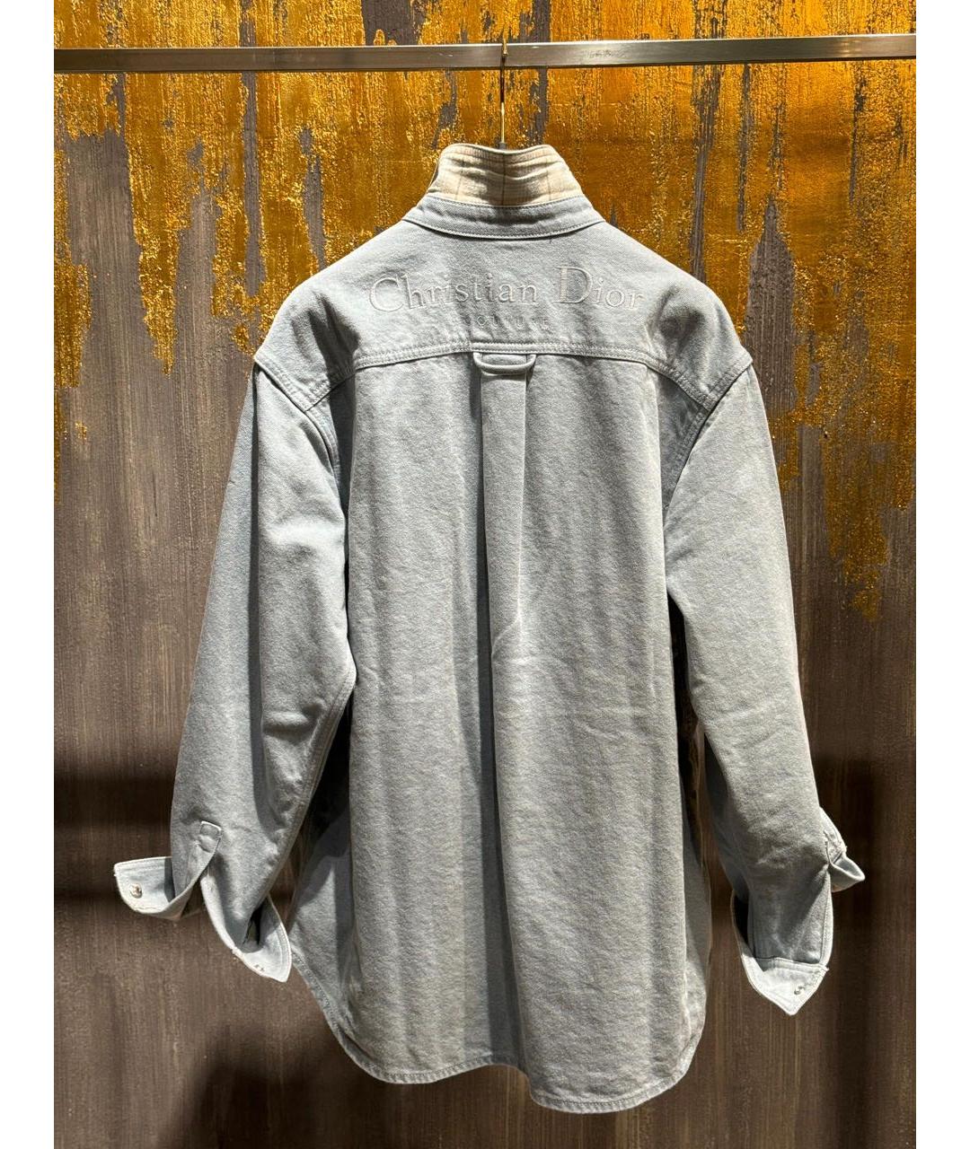 CHRISTIAN DIOR Голубая кэжуал рубашка, фото 3
