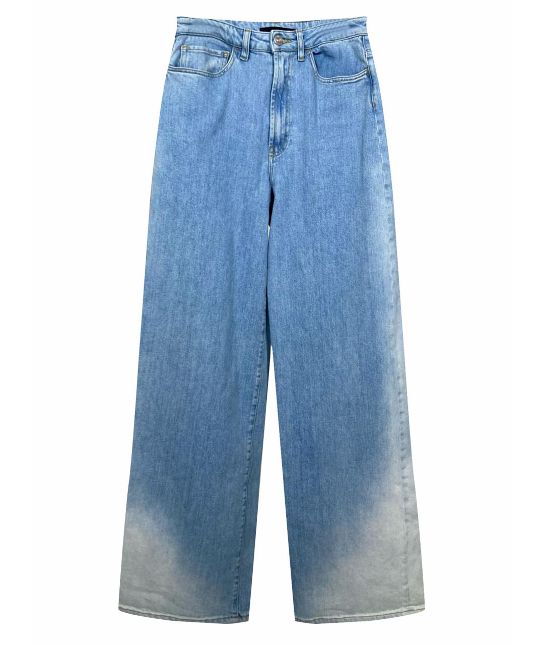 3X1 Голубые хлопковые прямые джинсы, фото 1