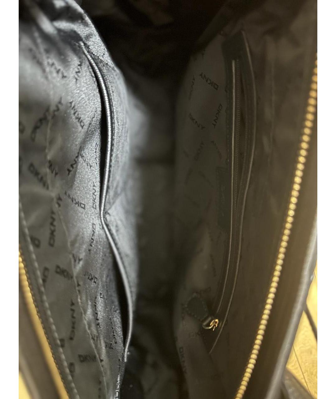 DKNY Серая кожаная сумка через плечо, фото 4