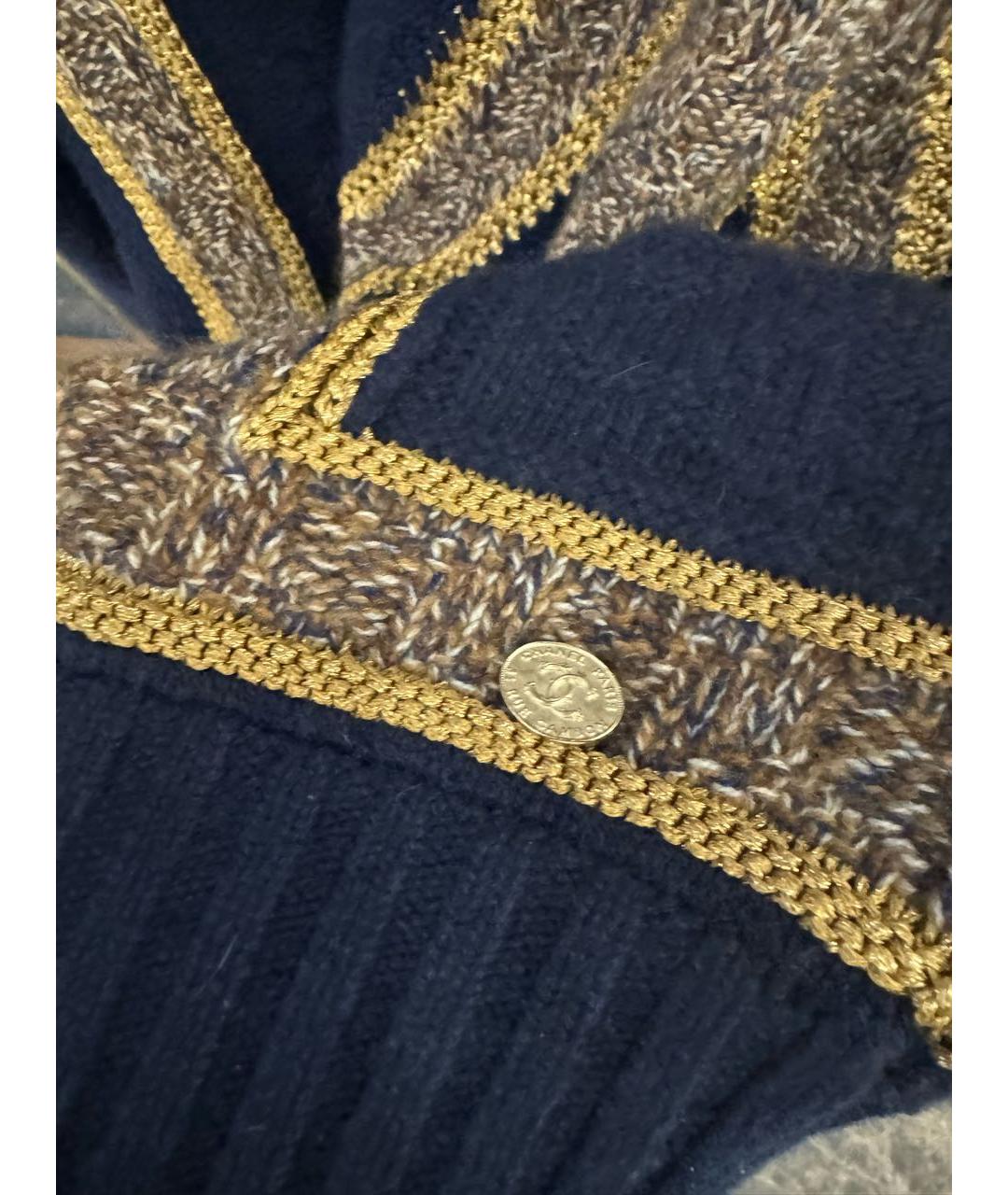CHANEL PRE-OWNED Темно-синий кашемировый джемпер / свитер, фото 4