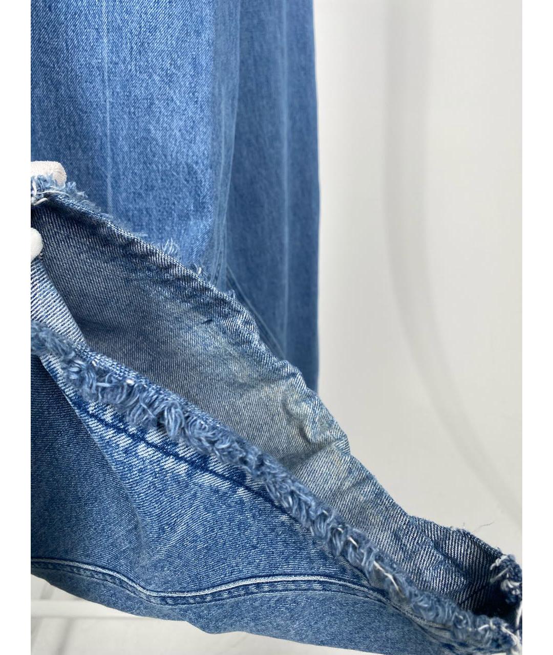 3X1 Голубые хлопковые прямые джинсы, фото 7