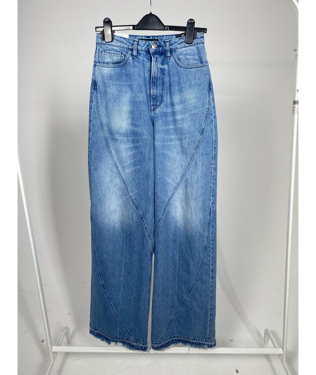 3X1 Голубые хлопковые прямые джинсы, фото 9