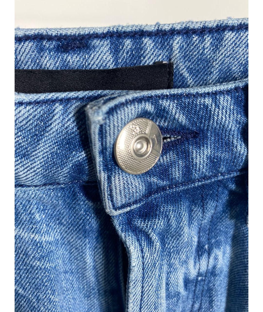 3X1 Голубые хлопковые прямые джинсы, фото 4