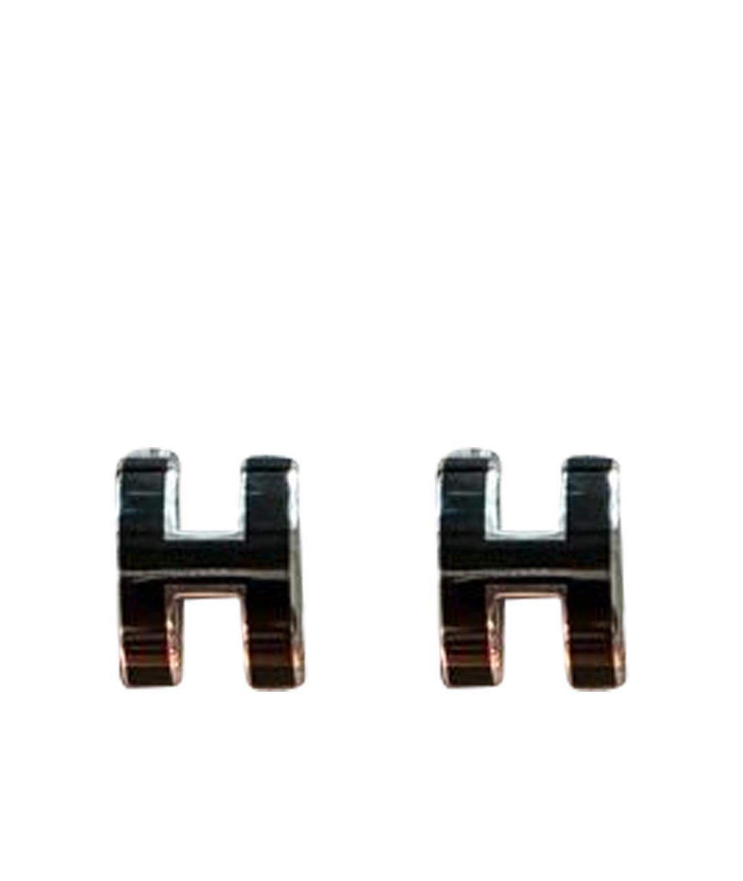HERMES PRE-OWNED Черные металлические серьги, фото 1