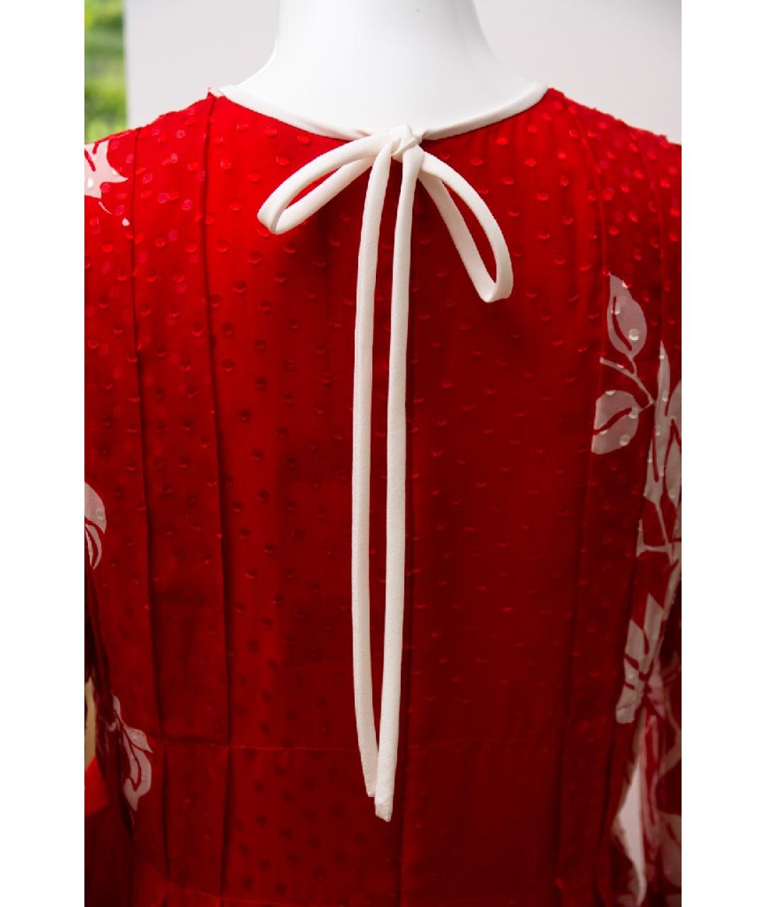 FENDI Красное шелковое платье, фото 3