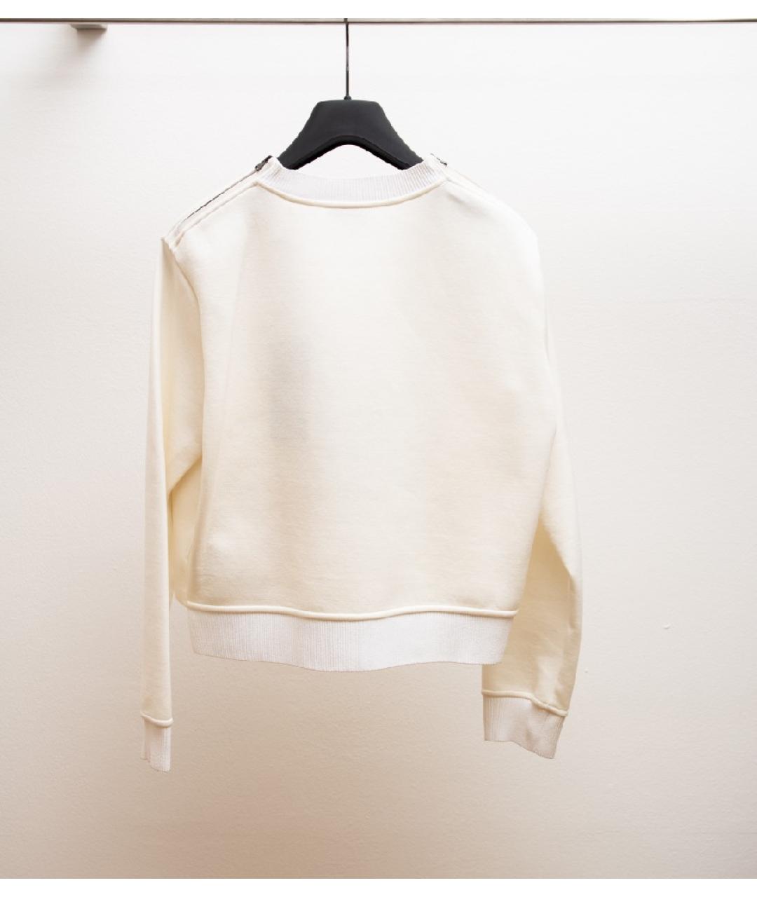 FENDI Белый хлопковый джемпер / свитер, фото 2