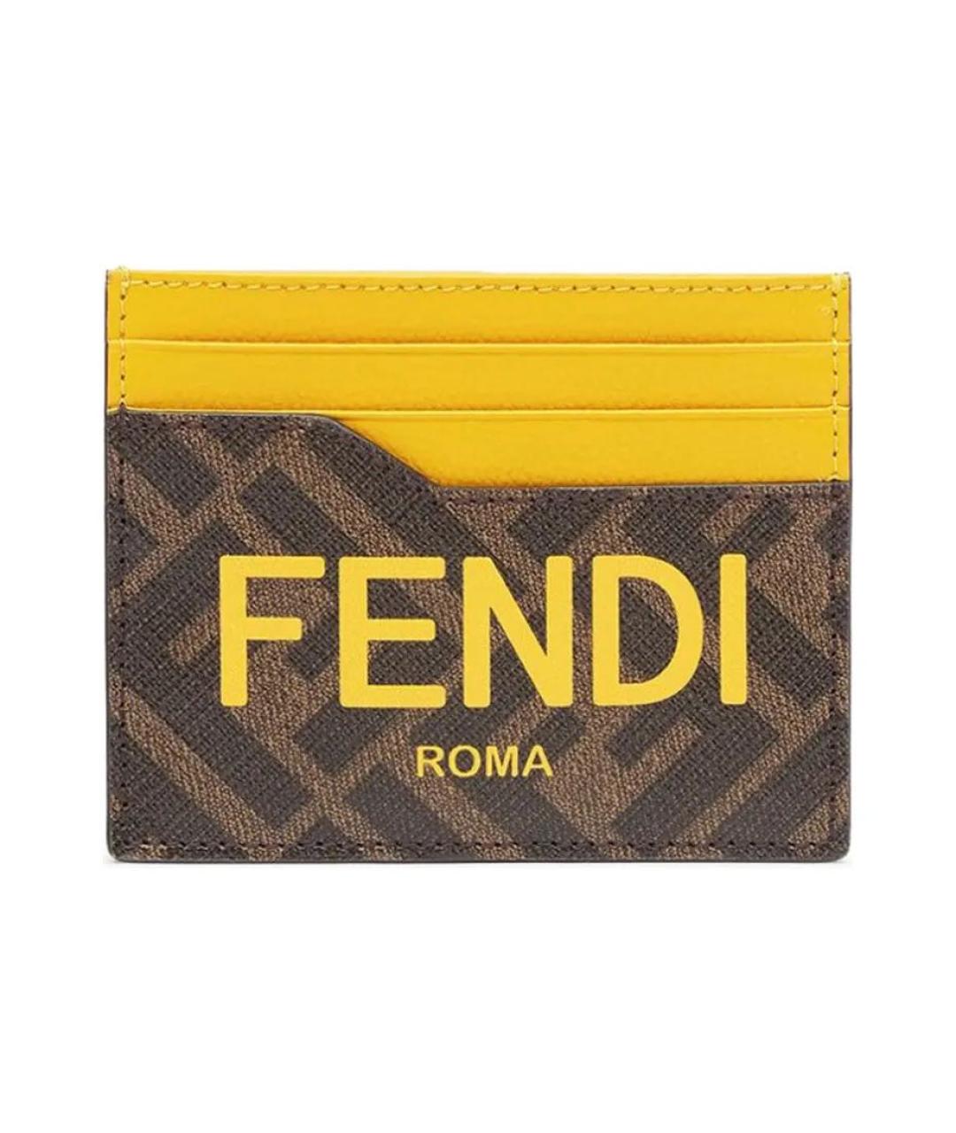 FENDI Коричневый кардхолдер, фото 1