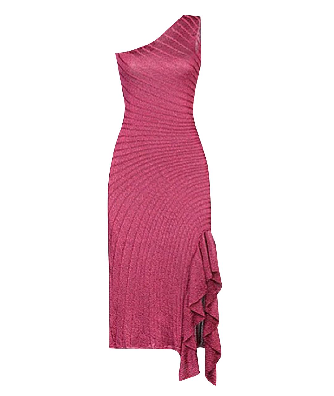JUST CAVALLI Бордовое вискозное вечернее платье, фото 1