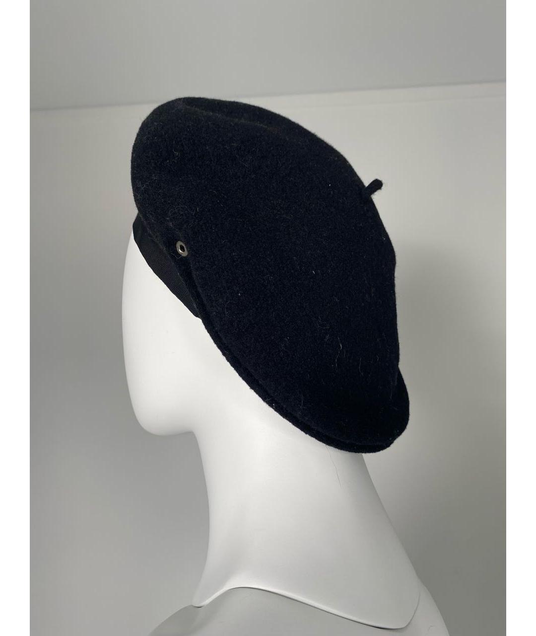 MARINE SERRE Черная шерстяная шляпа, фото 2