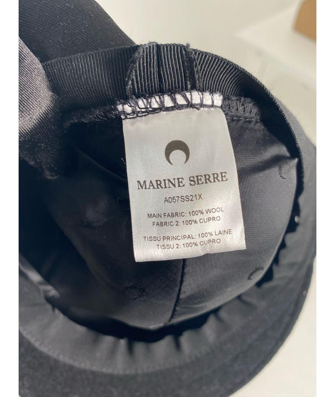 MARINE SERRE Черная шерстяная шляпа, фото 4