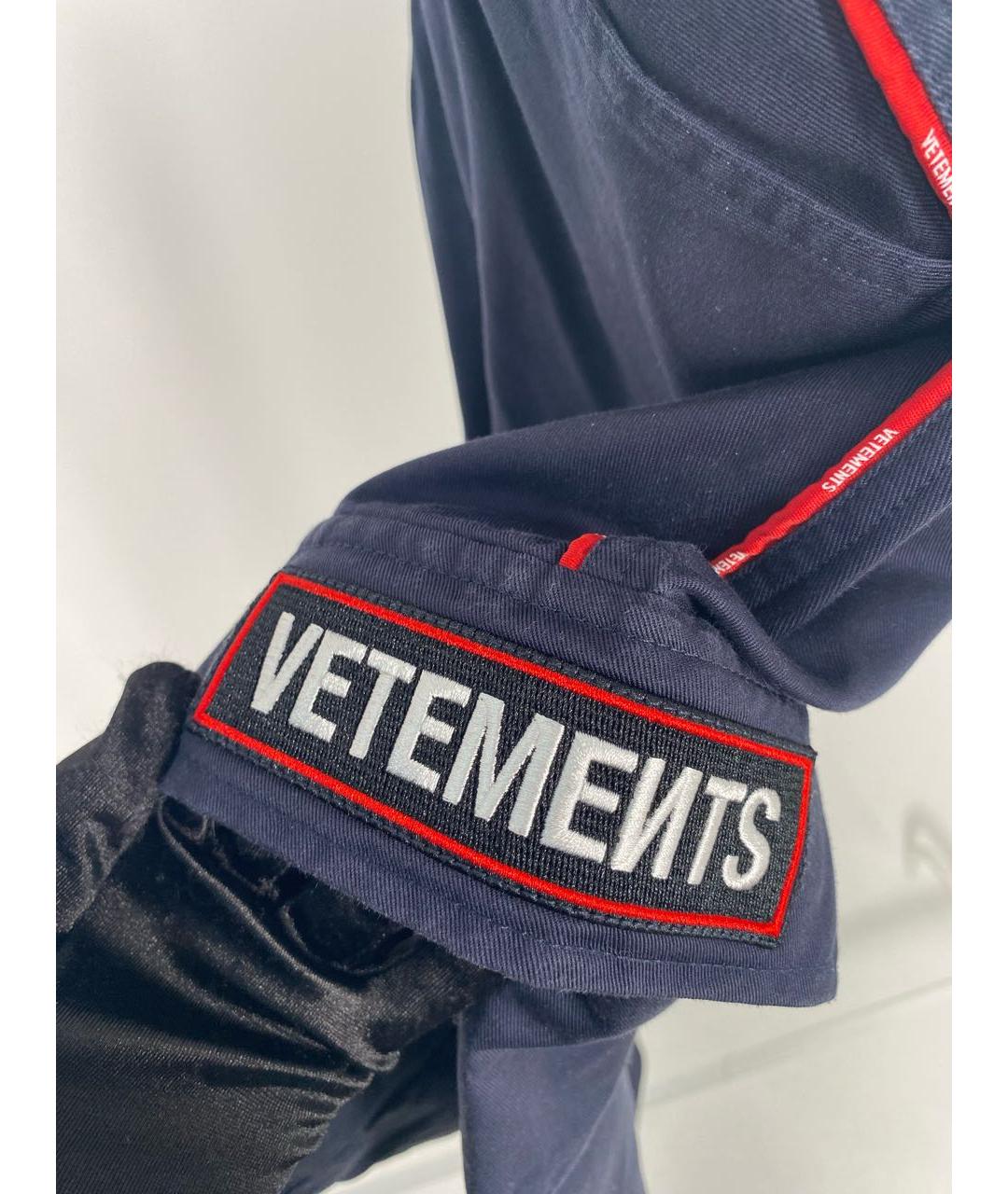 VETEMENTS Темно-синие прямые брюки, фото 4