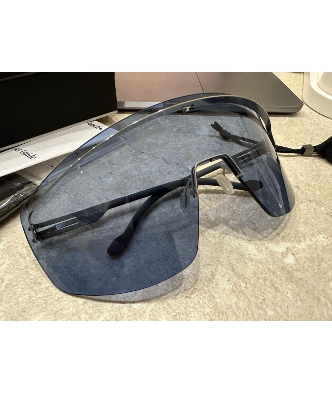 ICBERLIN Голубые металлические солнцезащитные очки, фото 2